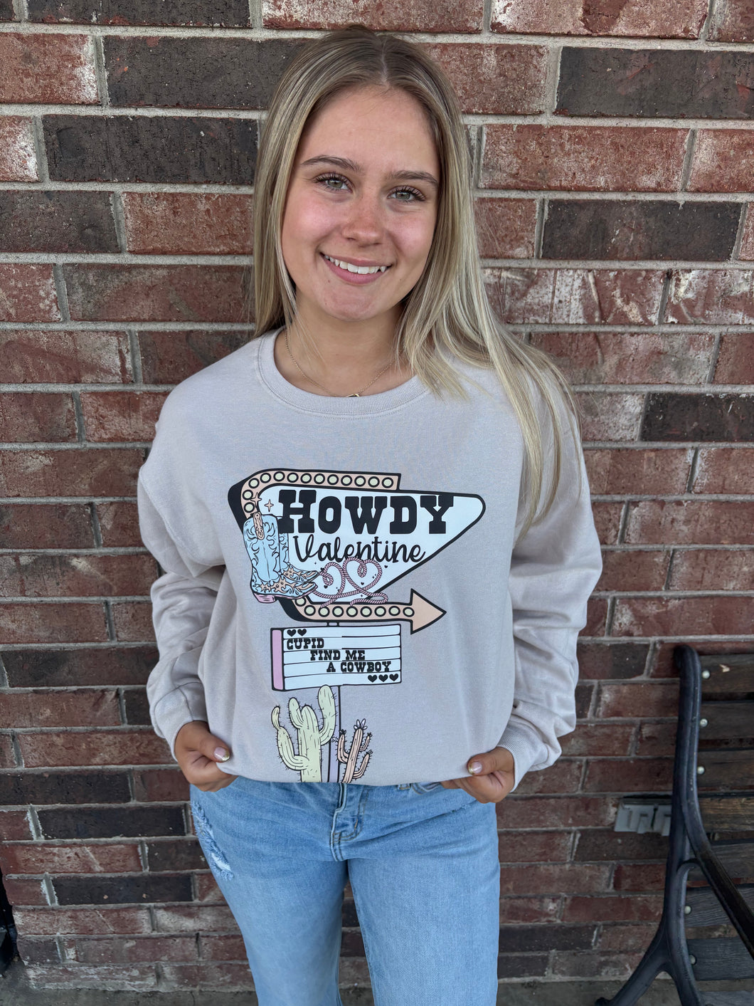 Howdy Valentine Graphic Sweatshirt