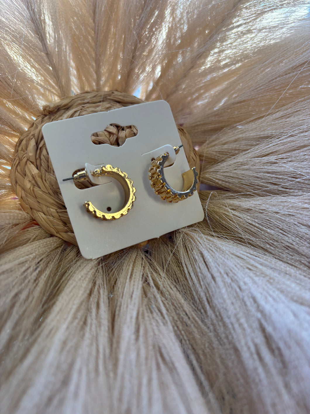 Gold Link Hoops