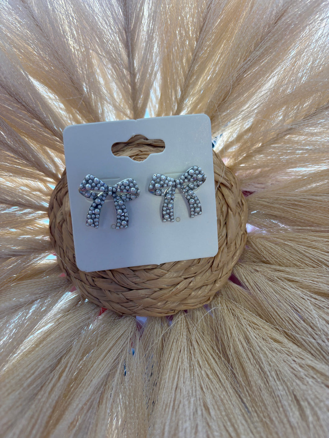 Pearl Bow Earrings