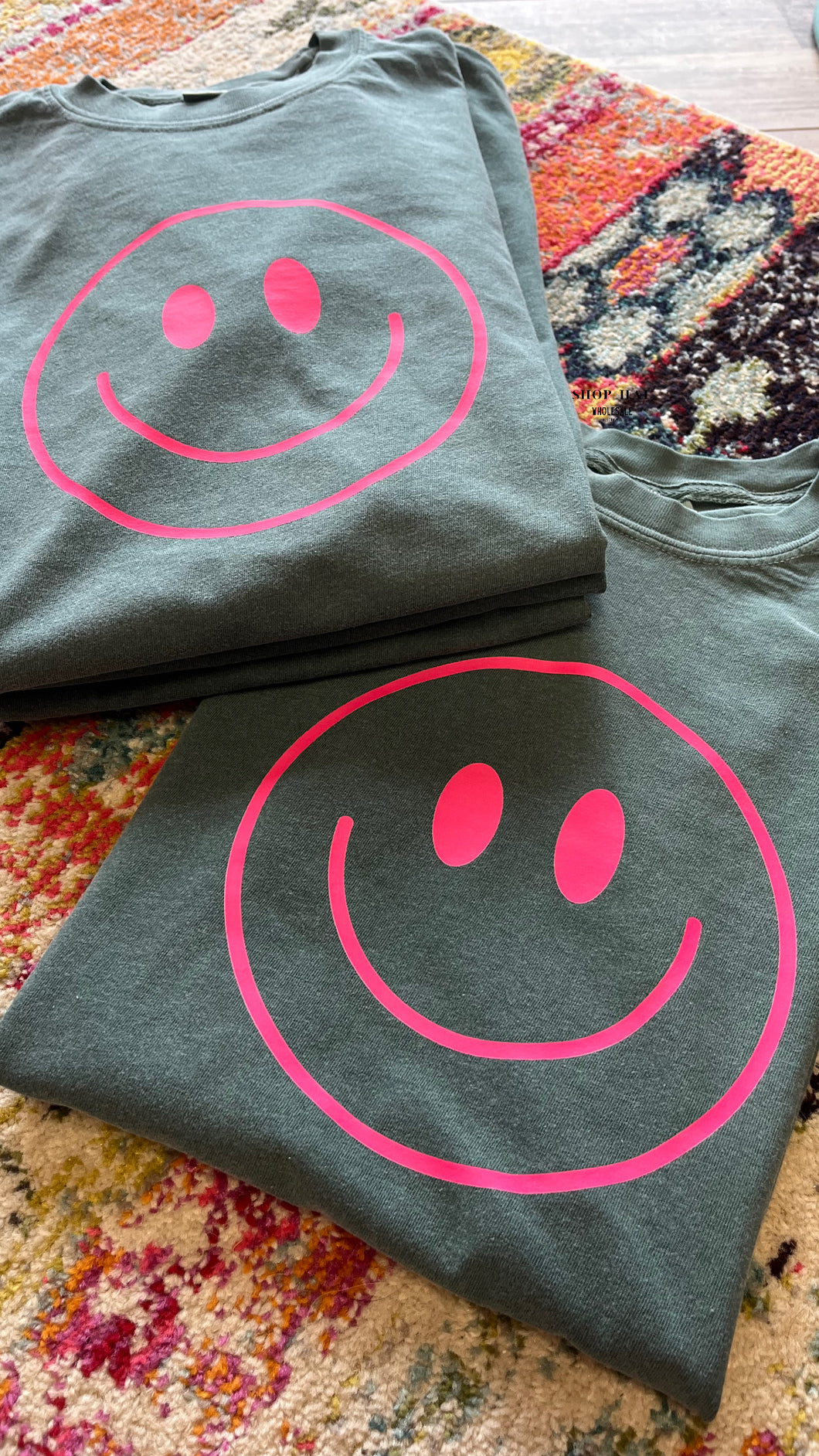 Pink Smiley Graphic Tee