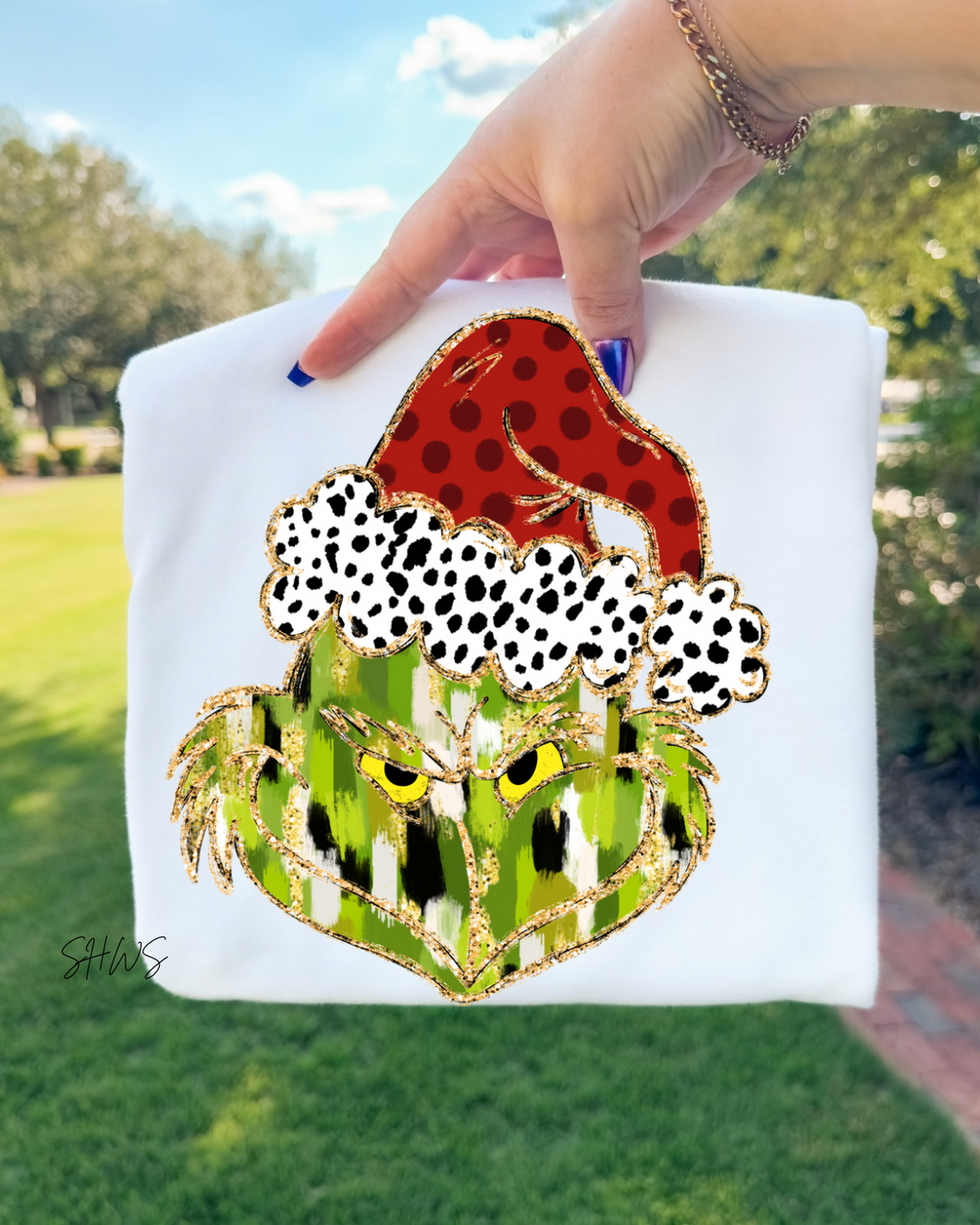 Green Man Dalmatian Graphic Tee + Sweatshirt