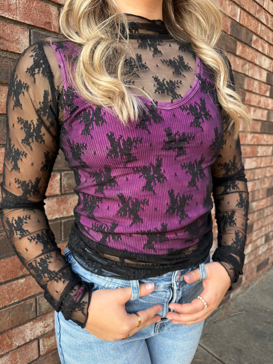 Black Lace Top