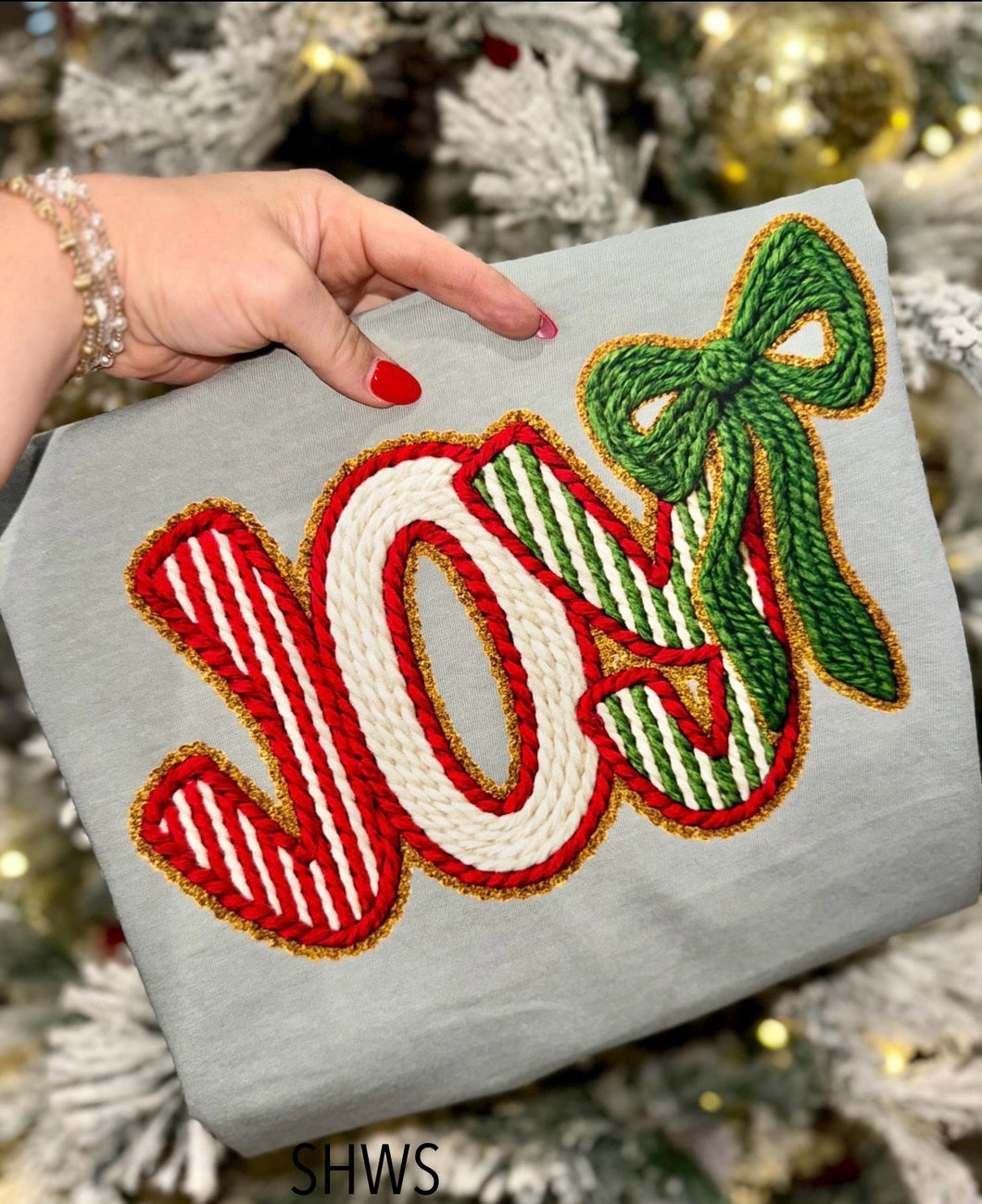 Joy Faux Yarn Graphic Tee