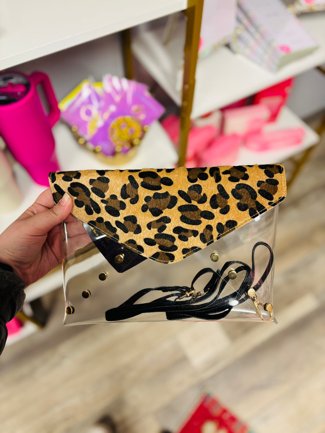 Leopard Clear Bag