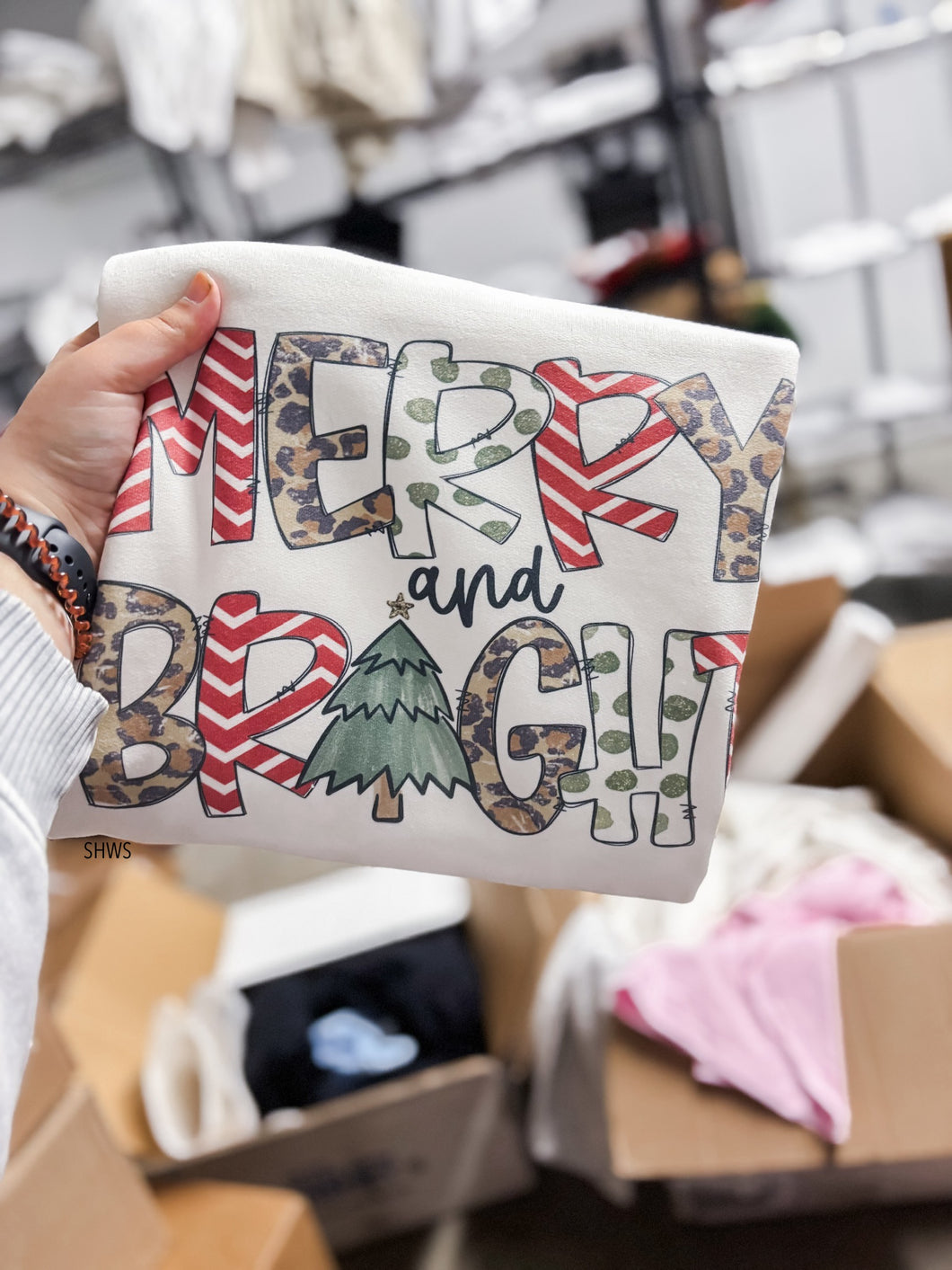 Merry and Bright Graphic Tee + Sweatshirt