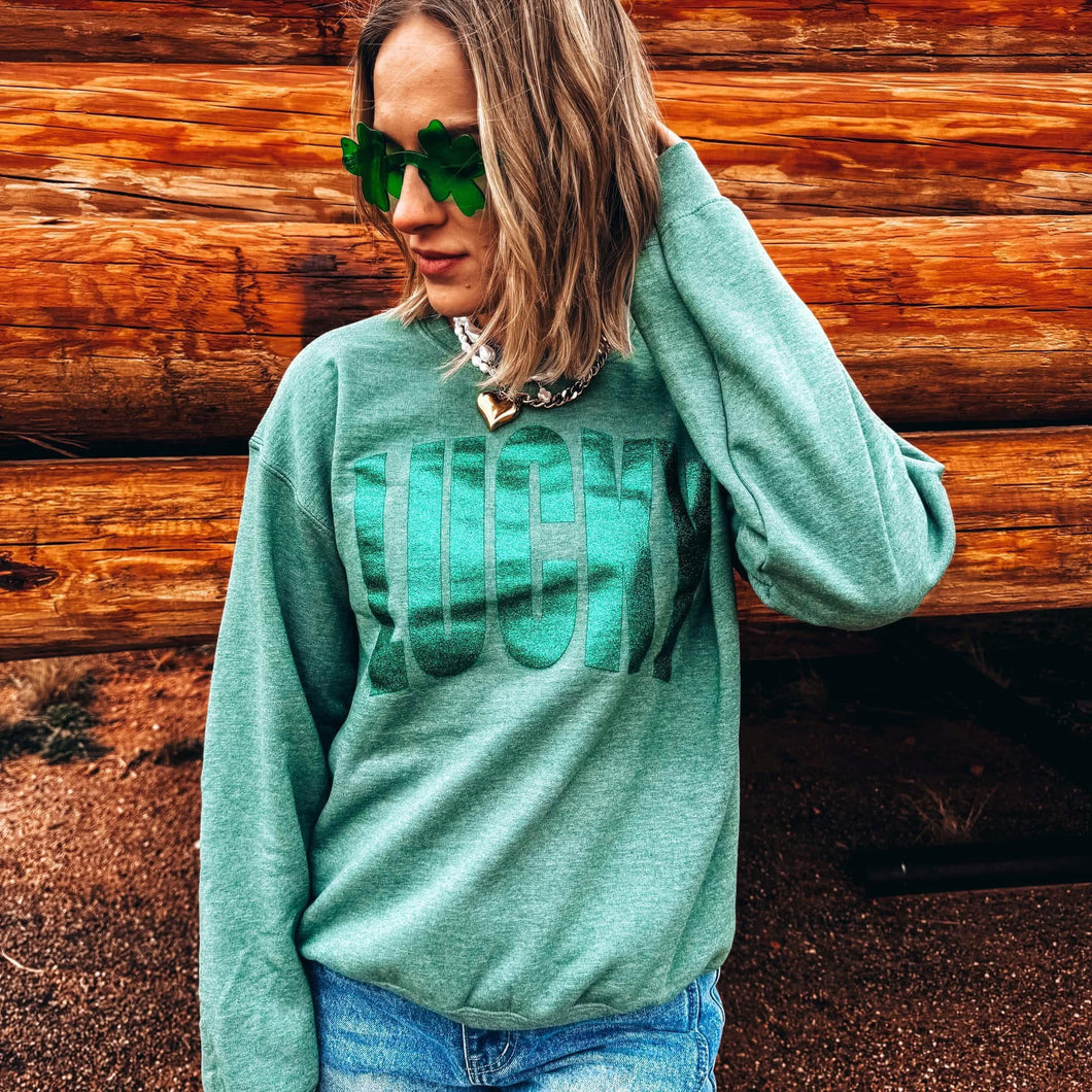 Lucky Glitter Sweatshirt