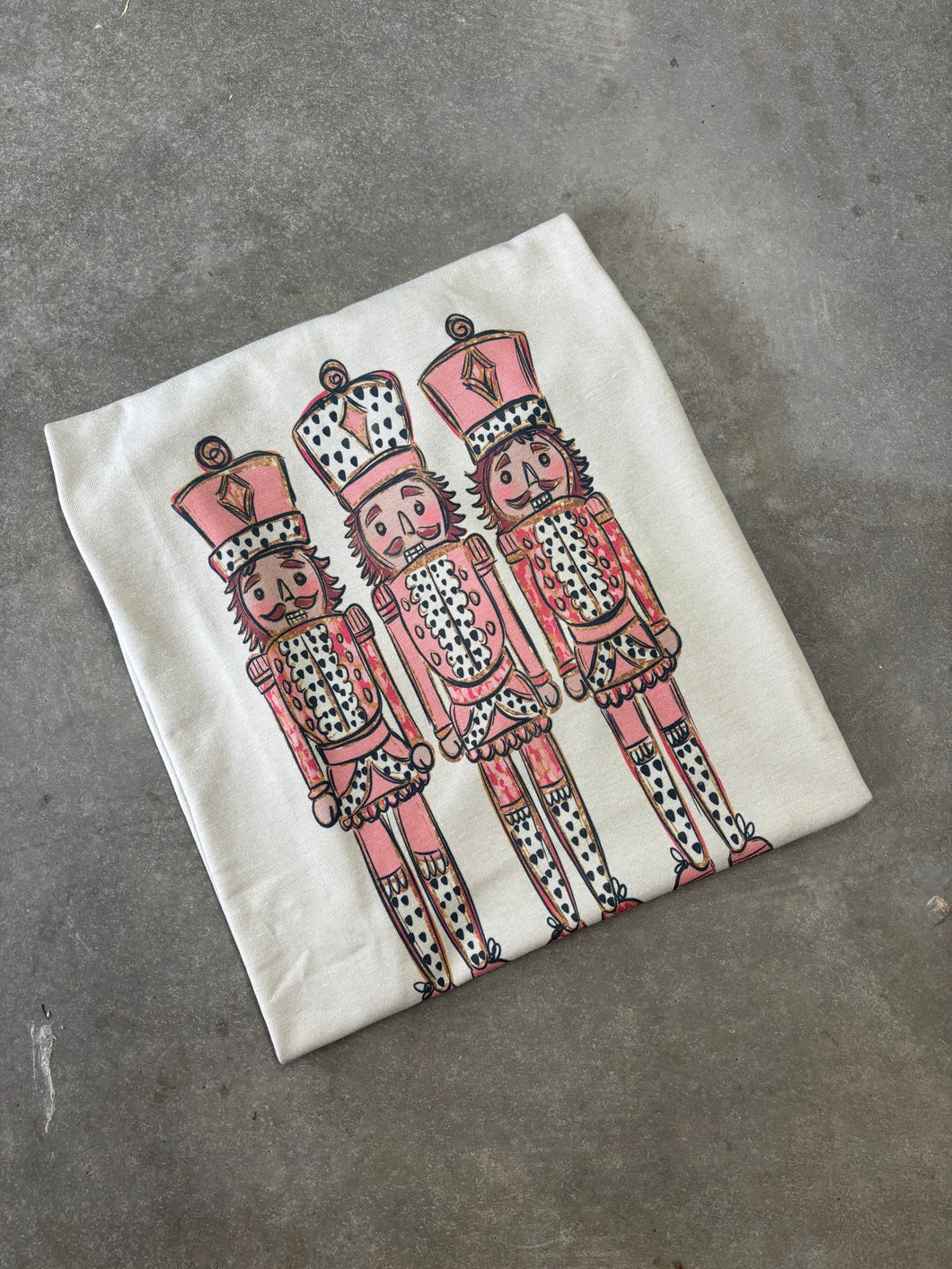 Christmas Pink Nutcrackers Graphic Sweatshirt