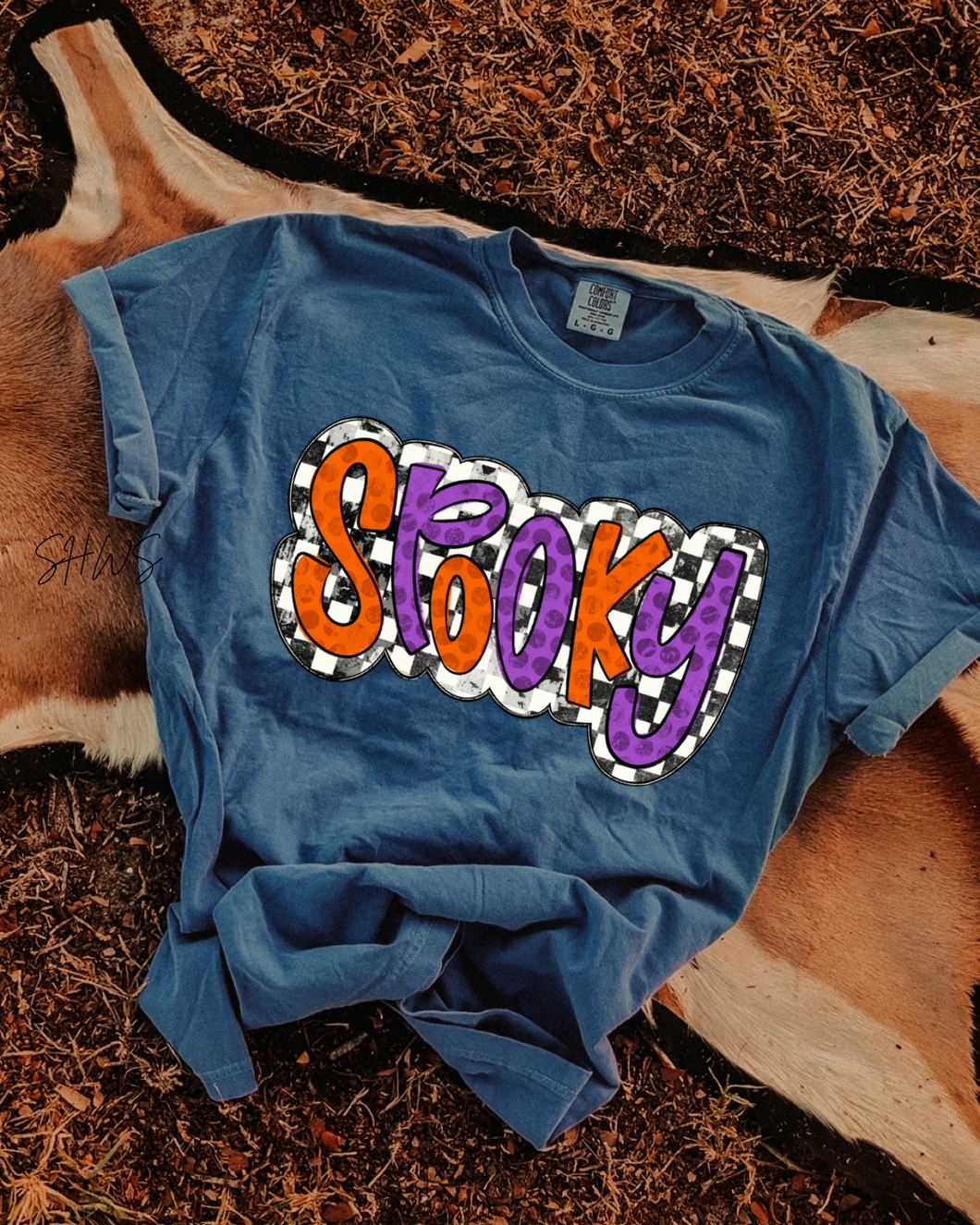 Spooky Multi Patterns Graphic Tee