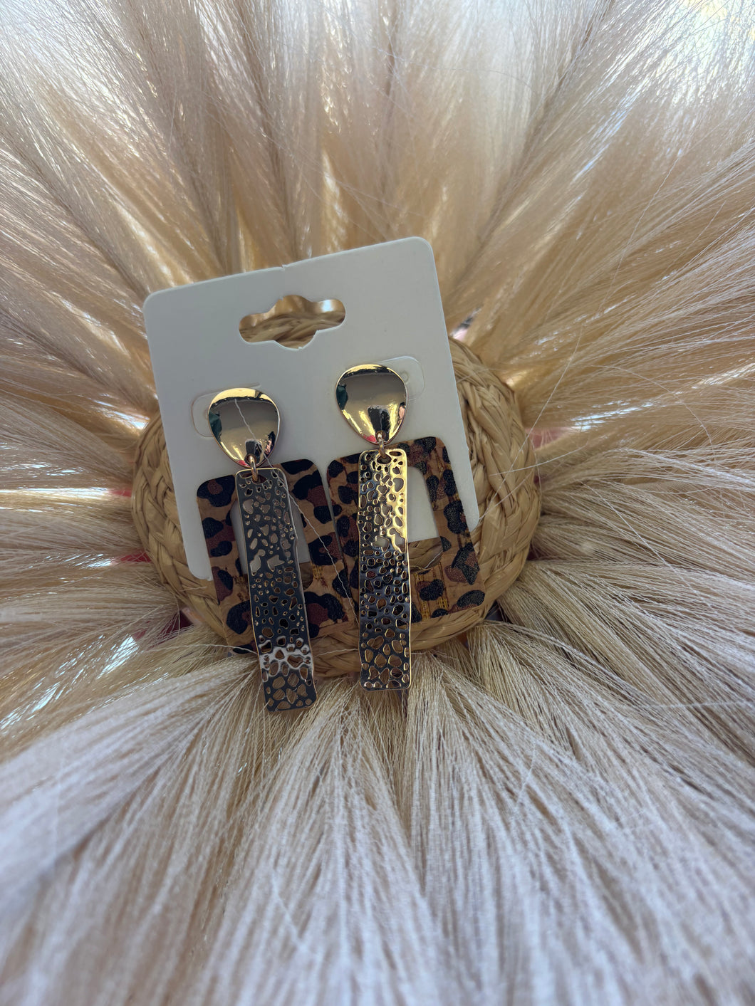 Harper Leopard Layered Earrings