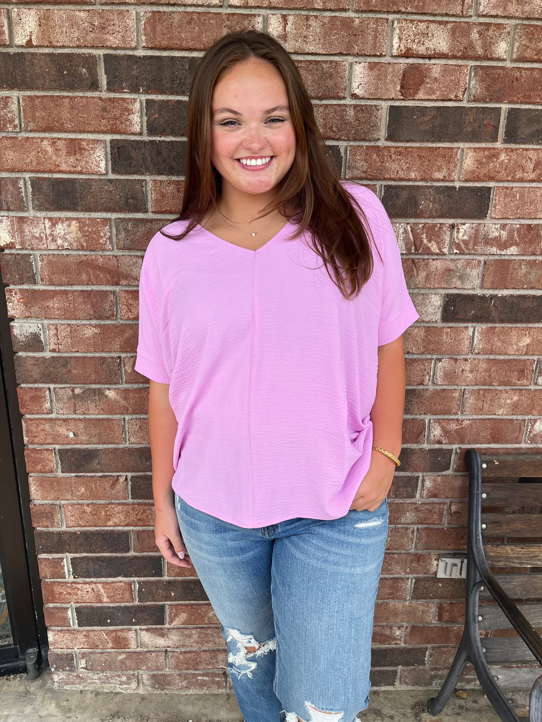 The Bree Basic Top Mauve