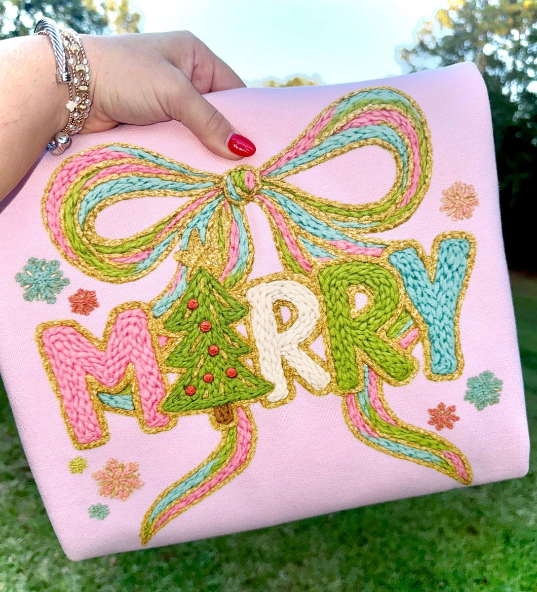 Merry Faux Yarn Graphic Tee