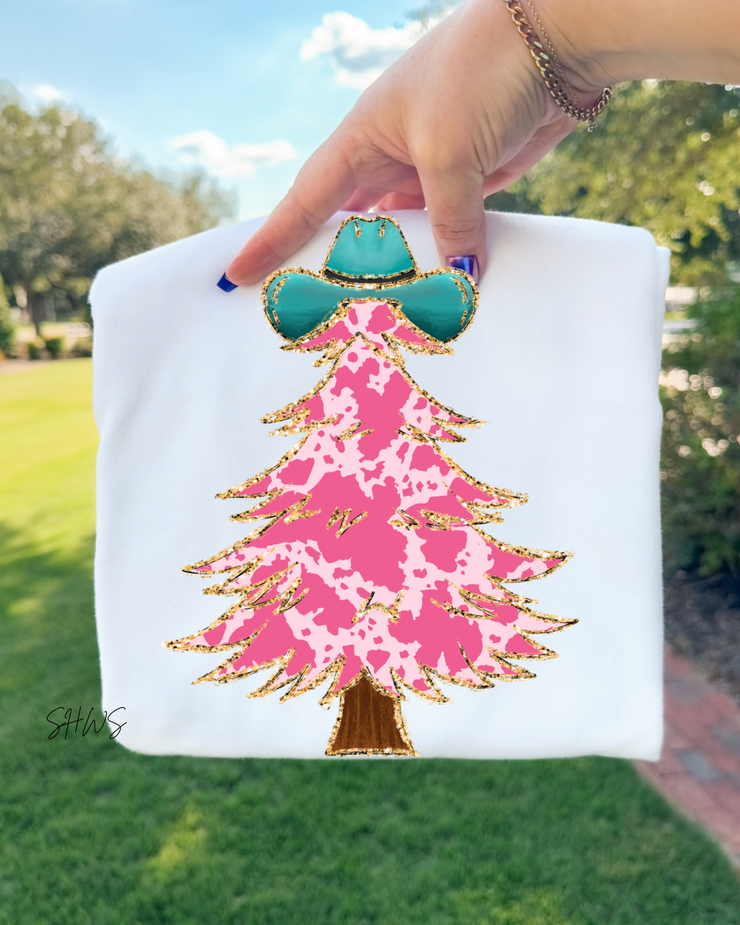 Pink Western Tree Graphic Tee + Sweatshirt