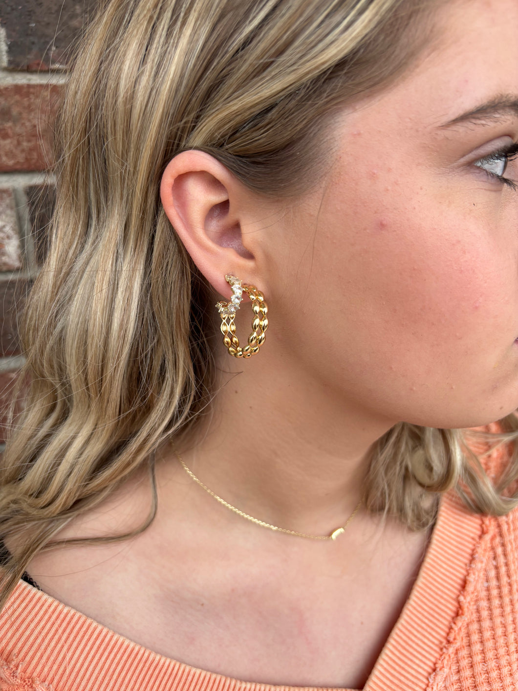 Gold Double Hoop Earrings