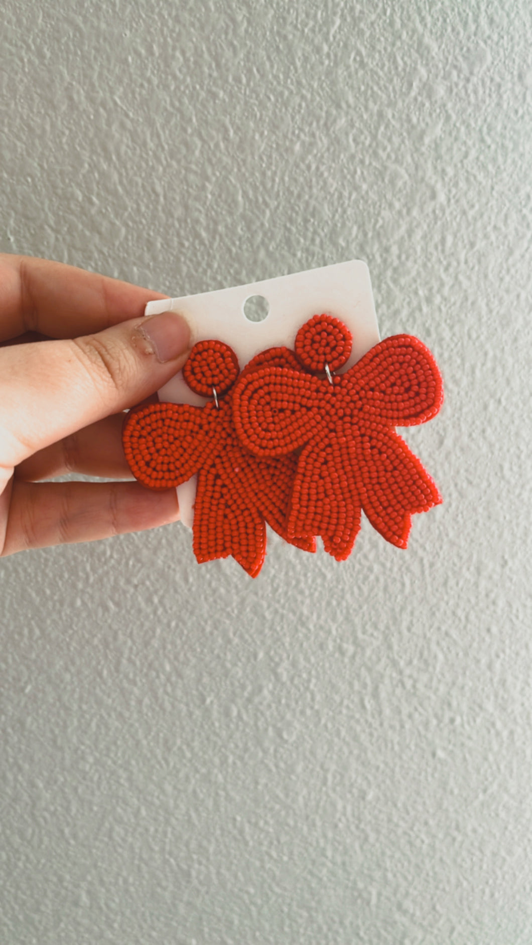 Red Bows Earrings