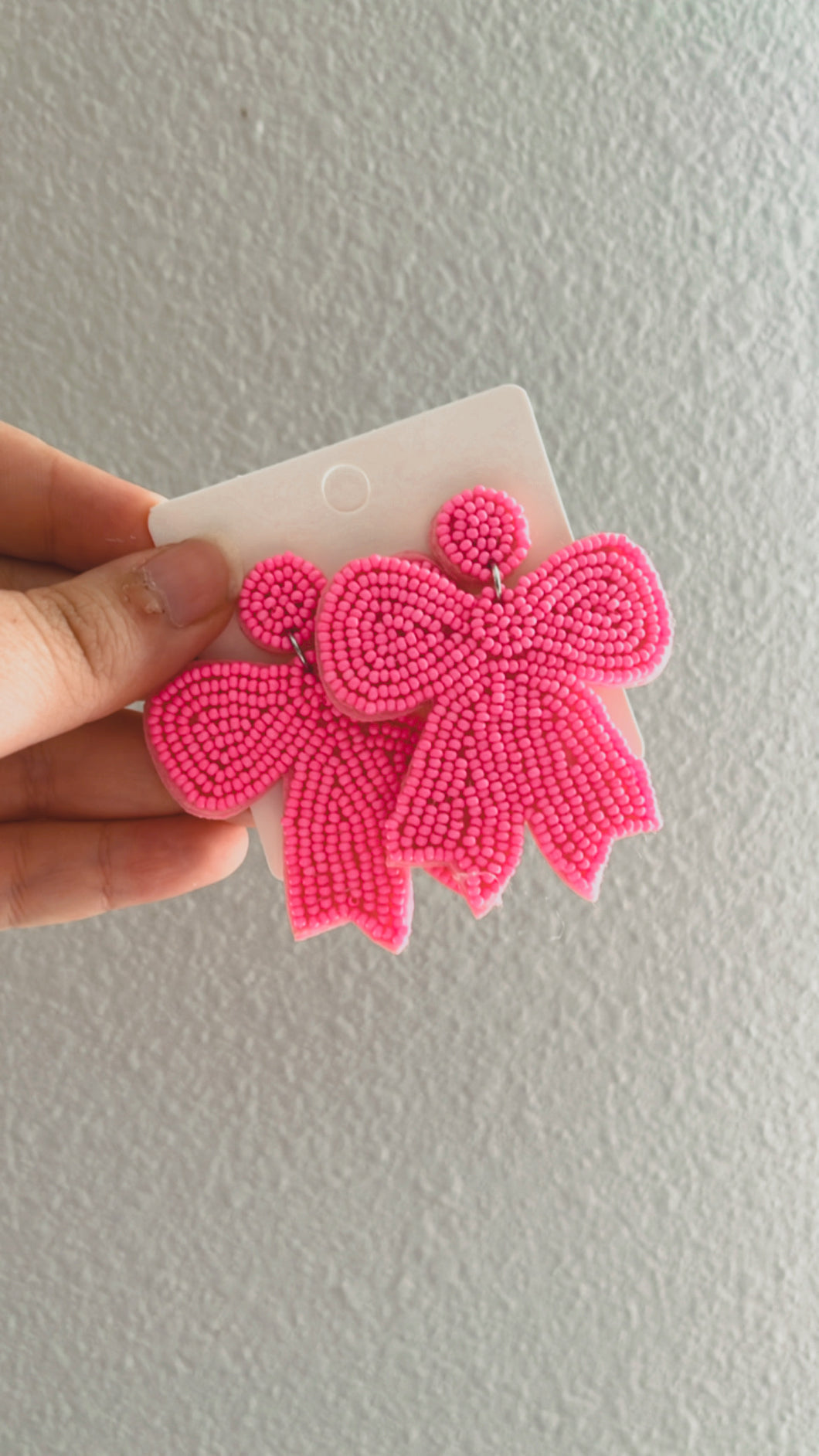 Pink Bows Earrings